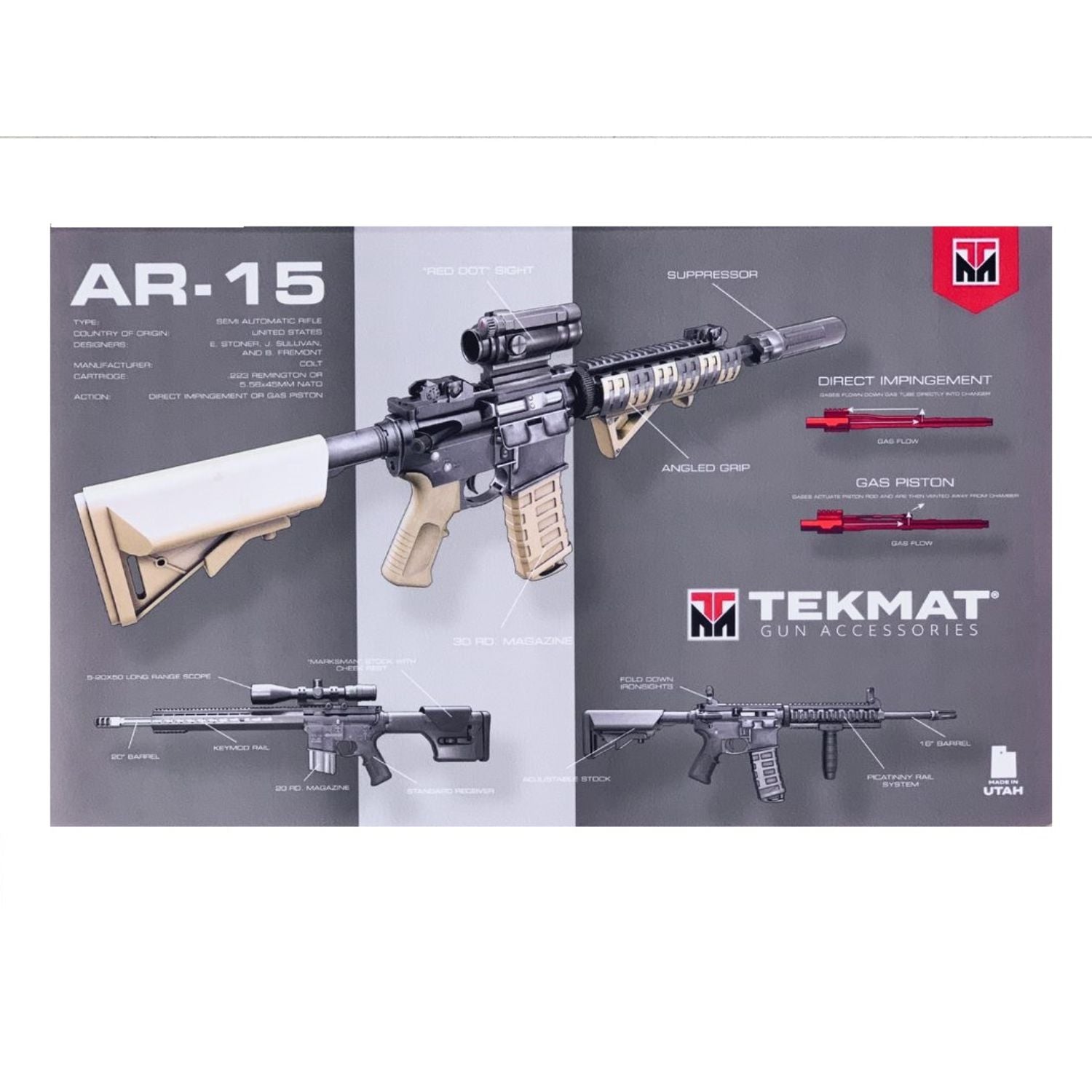 TekMat AR15 Weapons Platform Design Door Mat