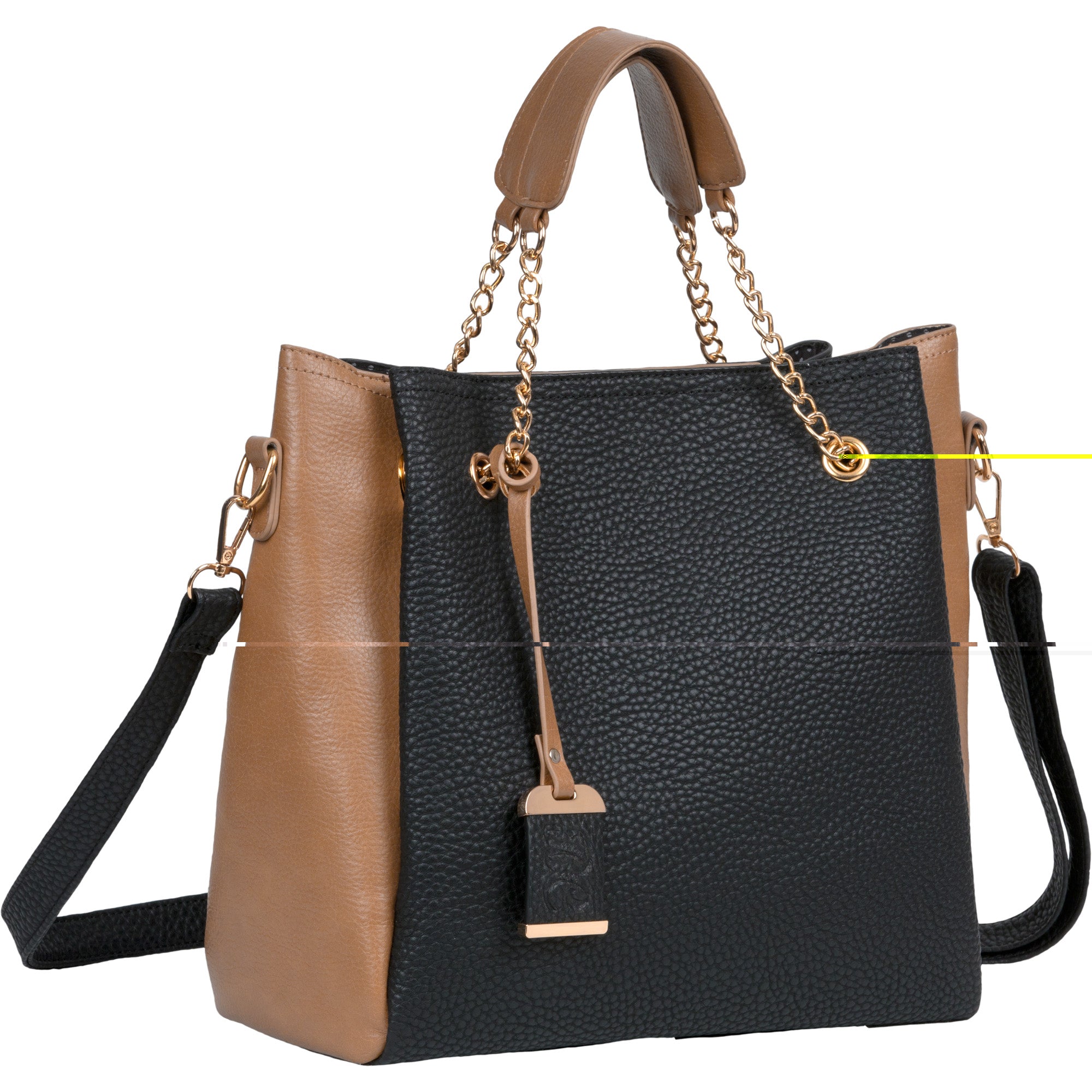 Bulldog Tote Purse W/holster Blk/tan